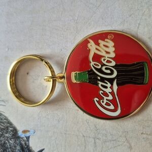 Coca Cola Red and Gold Keychain